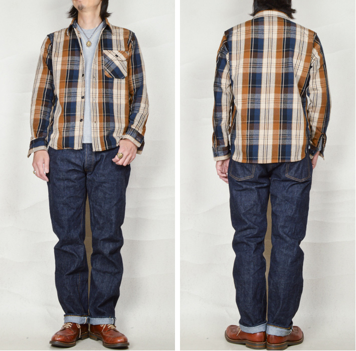 DELUXEWARE（デラックスウエア） ヘビーネルシャツ HV-53