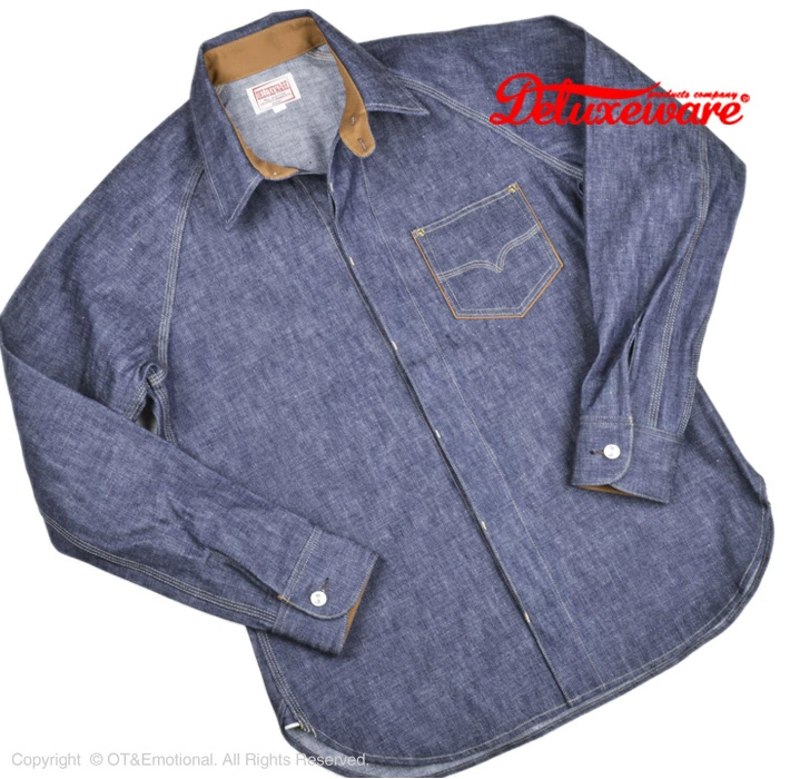 デラックスウエア（DELUXEWARE)デニムシャツ 40s DENIM SHIRT 7640