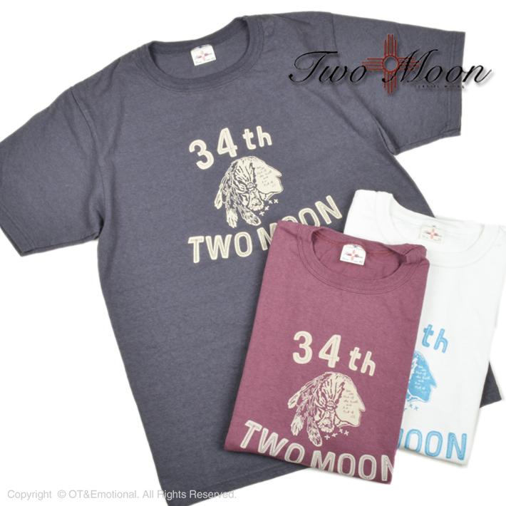 トゥームーン（TwoMoon）丸胴プリントTシャツ 20321 TWO MOON 34th｜ot-emens