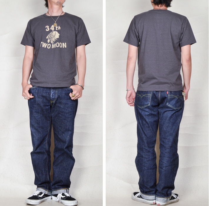 バルマン Moon Print Tシャツ / デニム・スウェットに! 全2色【TWO MOON/トゥームーン】「Bowsman Print S/S