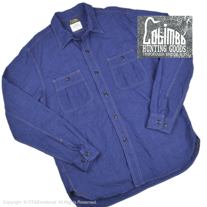 コリンボ（COLIMBO）シャンブレーワークシャツ WEST RUSSELL WORK SHIRT ZZ-0301