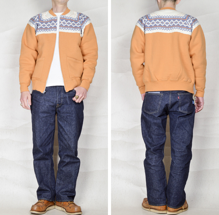 コリンボ コリンボ（COLIMBO）雪柄フルジップスウェット SNOW FLAKE