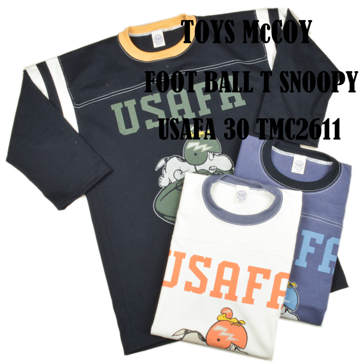 トイズマッコイ（TOYS McCOY）FOOTBALL TEE SNOOPY“USAFA 30”TMC2611