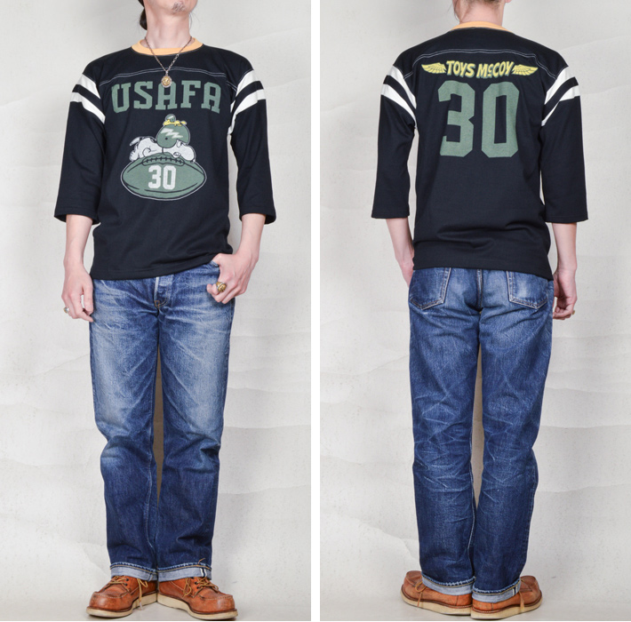 トップス SNOOPY FOOTBALL SHIRT USAFA 30 トイズマッコイ（TOYS McCOY）FOOTBALL TEE SNOOPY“USAFA 30”TMC2611