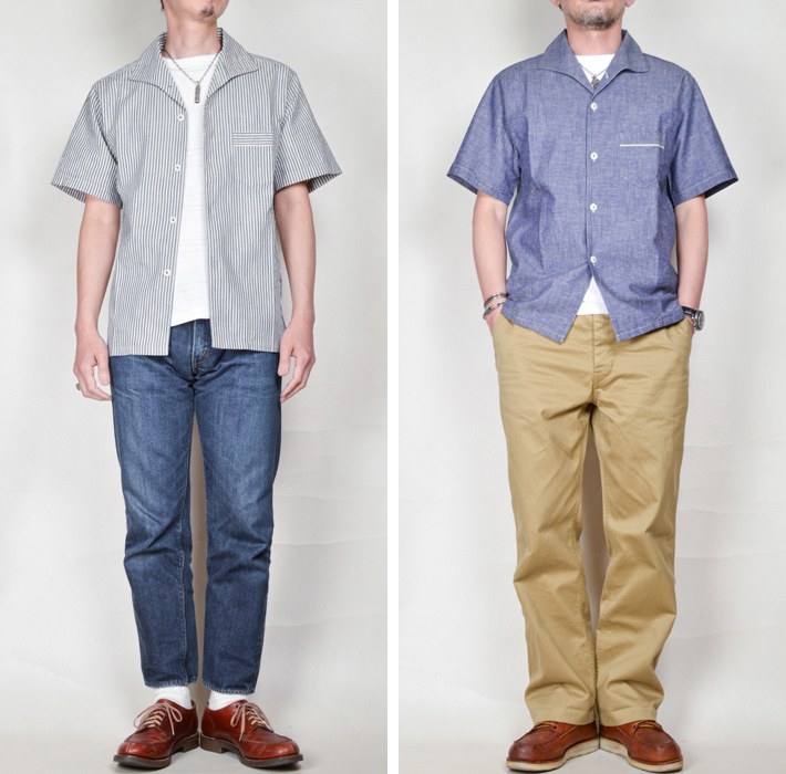 Pherrow's（フェローズ） 半袖イタリアンカラーシャツ PICS1