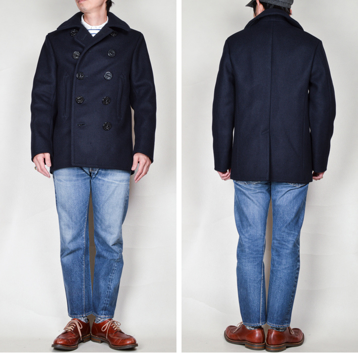 シュガーケーン×バズリクソンズ/インディゴPコート SUGAR CANE バズリクソンズ（Buzz Rickson's）PEA COAT NAVY