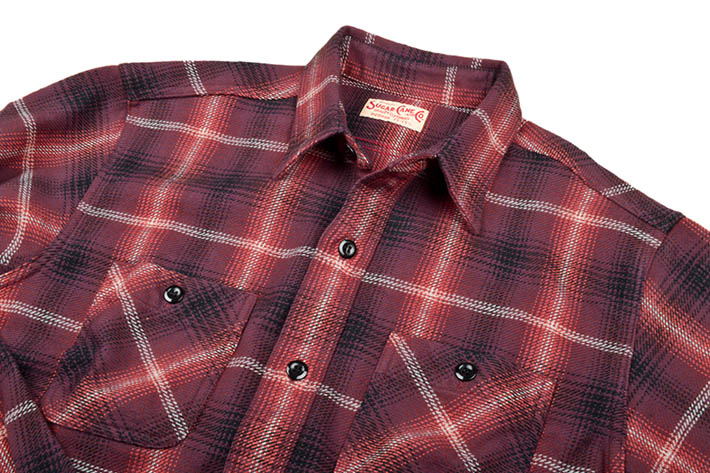 シュガーケーン（SUGAR CANE）ネルシャツ TWILL CHECK WORK SHIRT