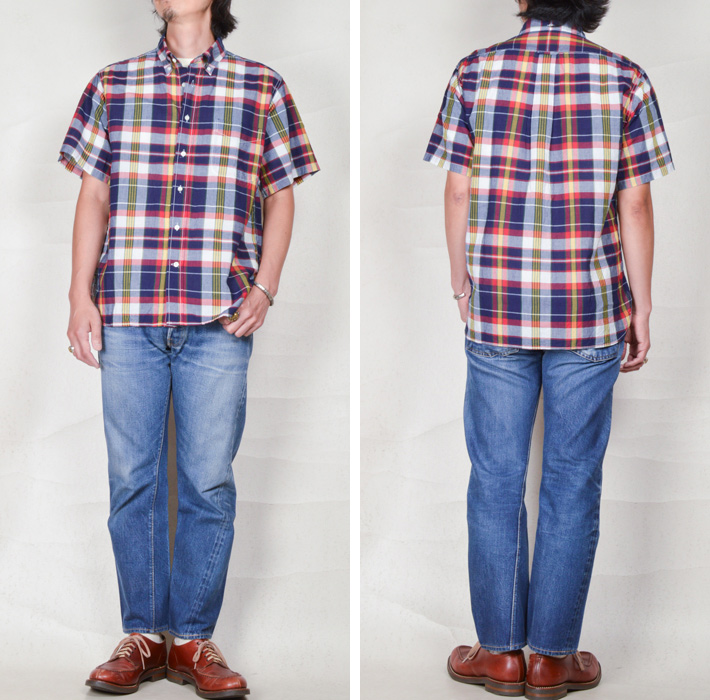 SUGAR CANE シュガーケーン（SUGAR CANE）インディゴ マドラスチェック