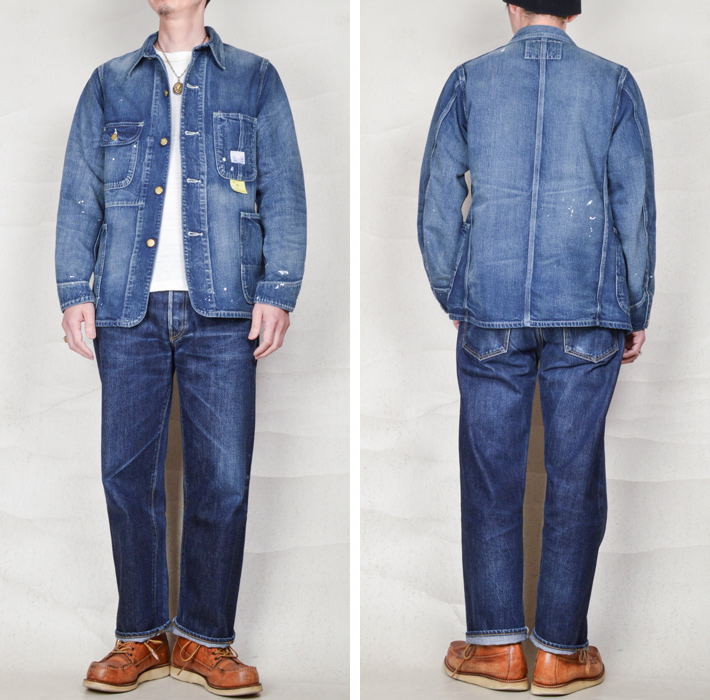 SUGAR CANE シュガーケーン（SUGAR CANE）カバーオール 11oz BLUE