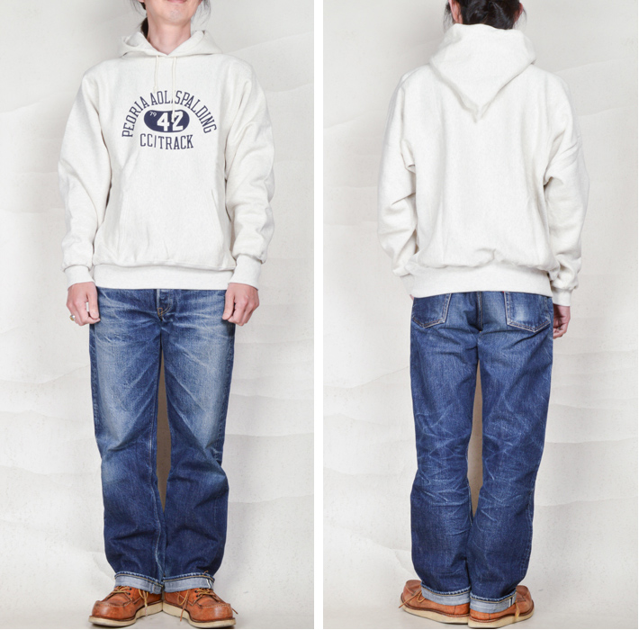 WAREHOUSE/Lot 484 PEORIA/ネイビー/M リバースウィーブ WAREHOUSE ウエアハウス（WAREHOUSE）リバースタイプパーカー