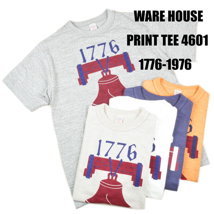 未使用 Lサイズ WAREHOUSE ウエアハウス 4601 1776 WAREHOUSE ウエアハウス（WAREHOUSE）Tシャツ 4601 1776-1976