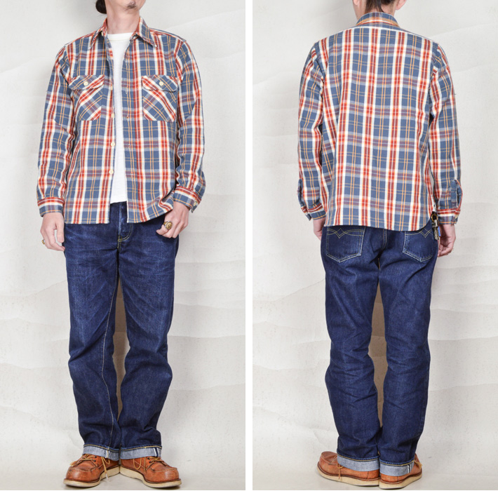 WAREHOUSE（ウエアハウス） フランネルシャツ F柄 3104-F(ONE WASH