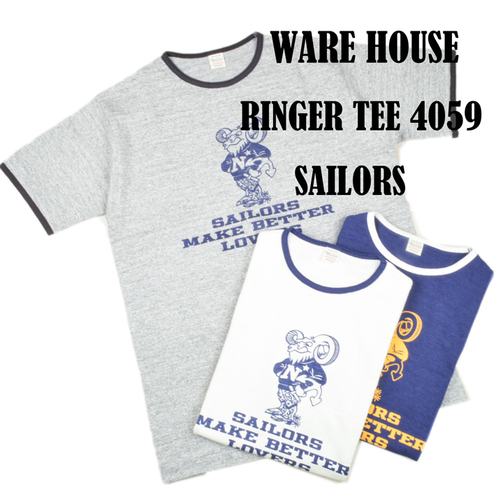 WAREHOUSE（ウエアハウス） リンガーTシャツ 4059 SAILORS