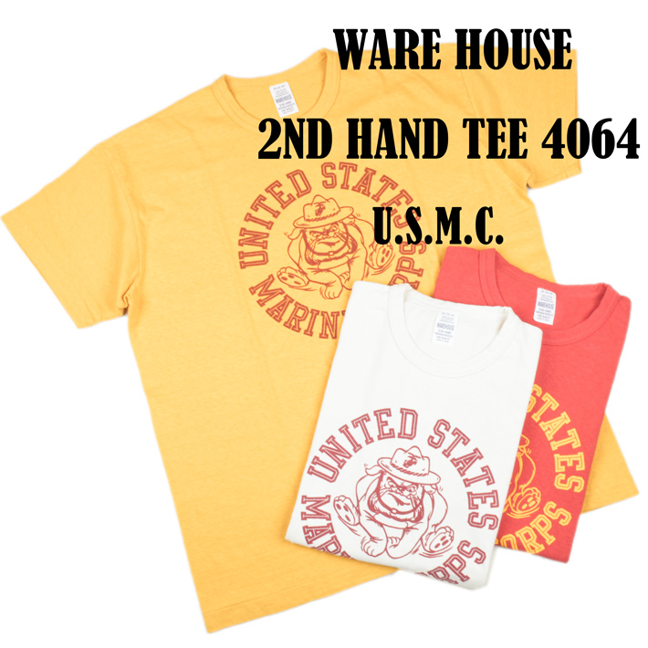 WAREHOUSE（ウエアハウス） Tシャツ 2ND HAND 4064 U.S.M.C.