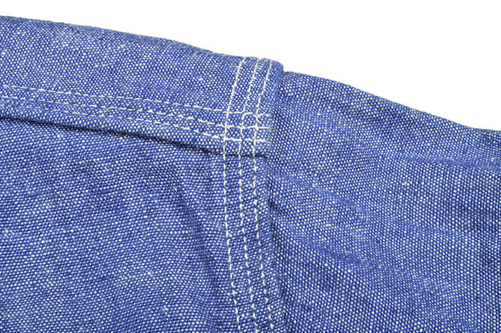ウエアハウス Lot 3036 シャンブレーシャツ 38 エルボーパッチ WAREHOUSE ウエアハウス（WAREHOUSE）長袖シャンブレーシャツ