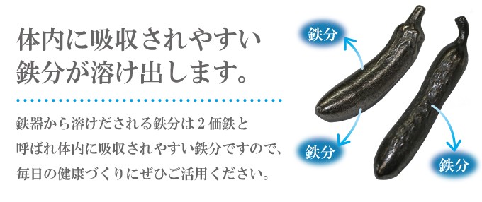 鉄なす 南部鉄玉 南部鉄器 鉄野菜 なす きゅうり 鉄分補給 漬物 鉄たま 鉄なす