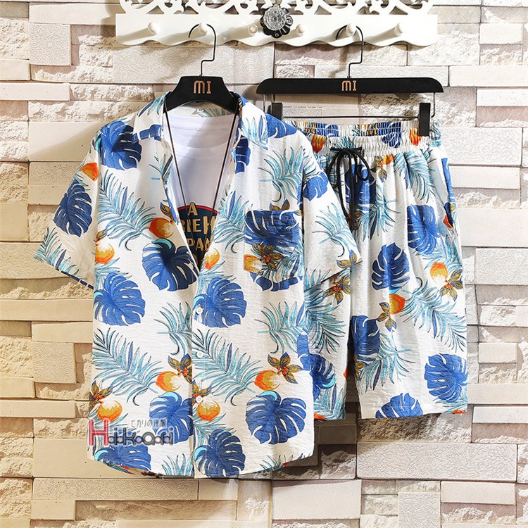 セットアップ メンズ 上下セット 夏服 半袖 アロハシャツ 上下