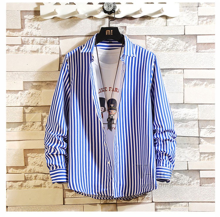 ストライプシャツ メンズ ボダンダウンシャツ 長袖シャツ カジュアル 50代ファッション ビジネス ワイシャツ スリム 春秋 |  | 04