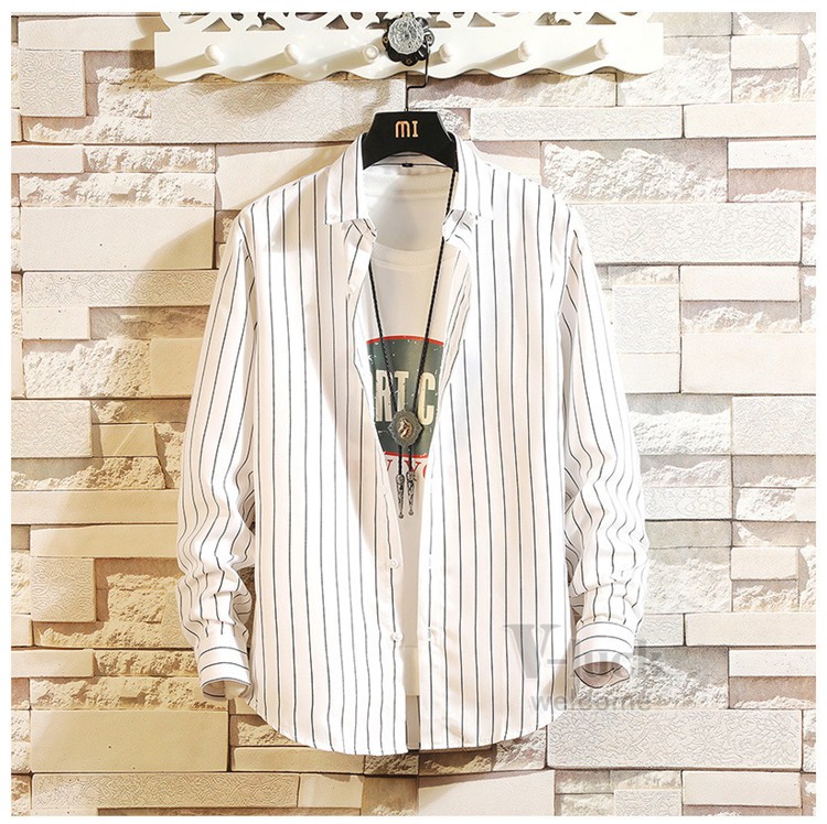 ストライプシャツ メンズ ボダンダウンシャツ 長袖シャツ カジュアル 50代ファッション ビジネス ワイシャツ スリム 春秋 |  | 02