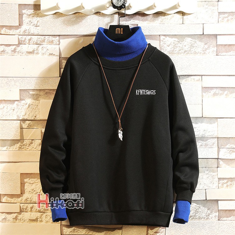 トレーナー メンズ 裏起毛 プルオーバー スウェット ハイネック フェイクレイヤード Tシャツ 防寒 Ota V Luck 通販 Yahoo ショッピング