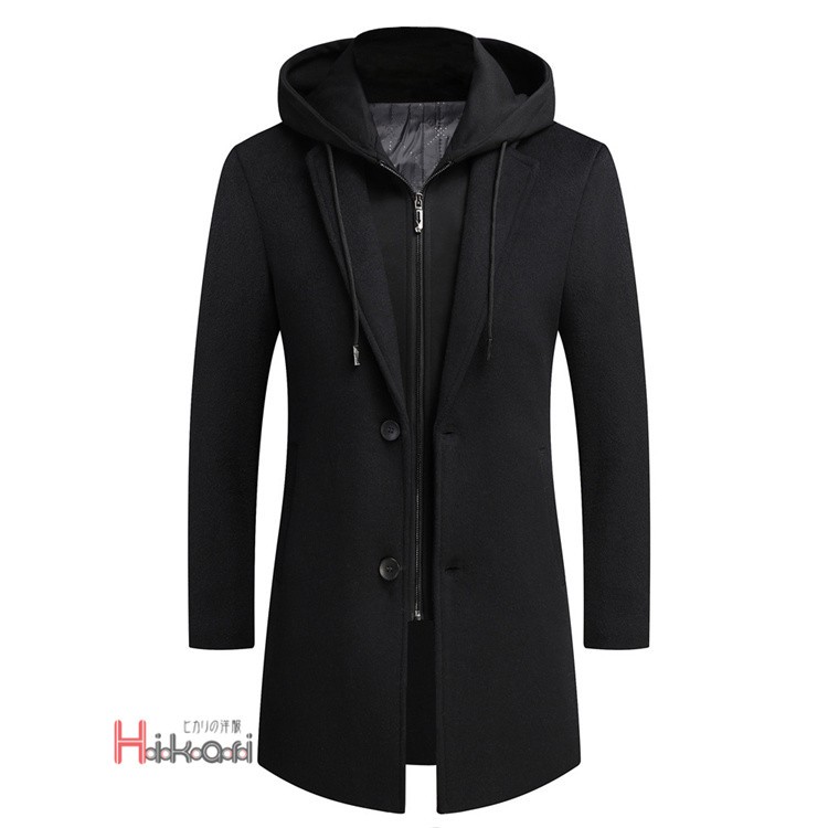 チェスターコート メンズ 冬アウター ビジネスコート 中綿 パーカー Pコート ウール ミドル丈 フード付き 秋服 Ota V Luck 通販 Yahoo ショッピング