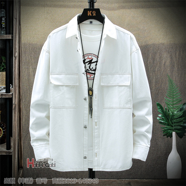 コーチジャケット メンズ ジャケット シャツジャケット ジャンパー 無地 秋服 春物 白 黒 ブラック おしゃれ |  | 01