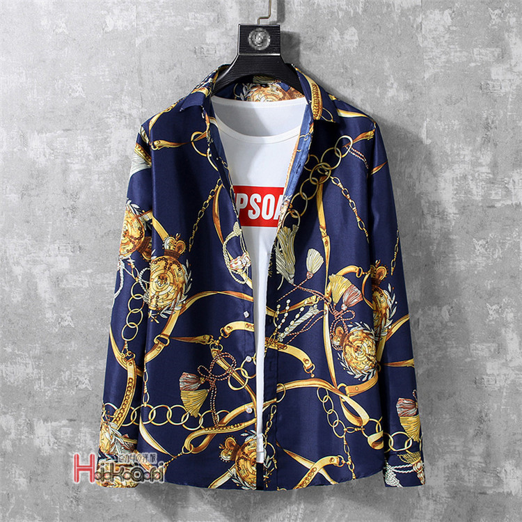 花柄シャツ アロハシャツ メンズ 大きいサイズ トップス 長袖シャツ