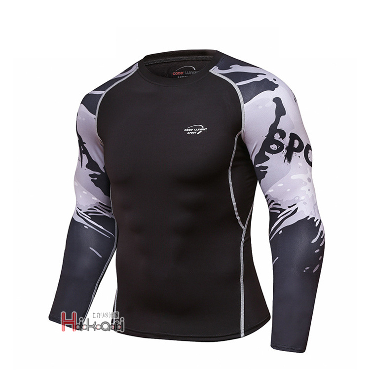加圧シャツ 加圧インナー メンズ 長袖 トレーニングシャツ ジョギング