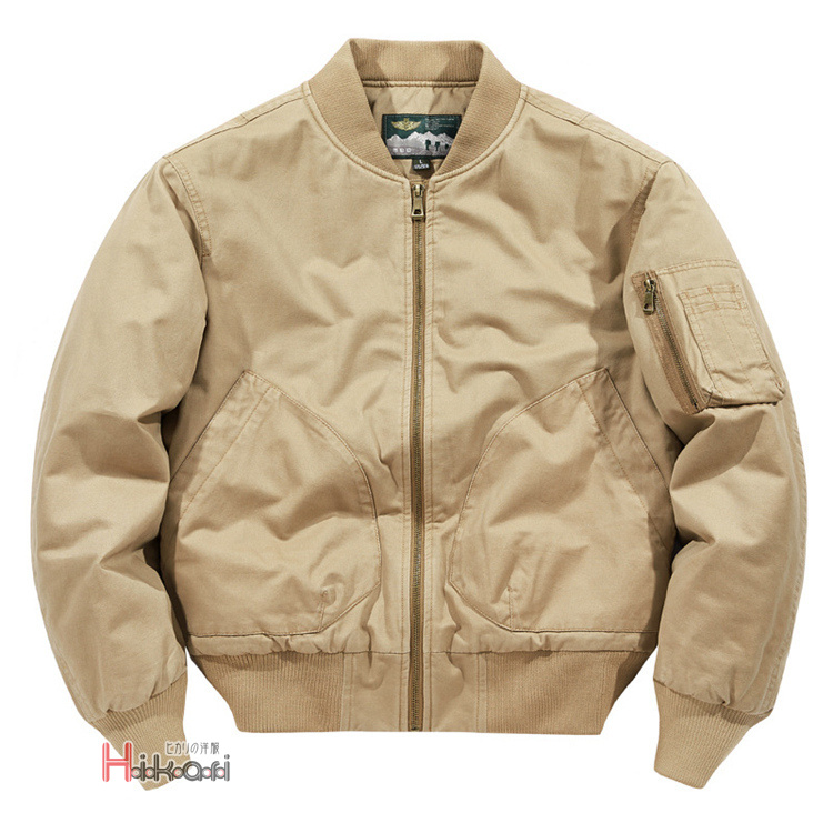 ジャケット MA-1 メンズ 大きいサイズ ミリタリージャケット フライトジャケット アウター 綿100％ 軍モノ 中綿 防寒 作業着