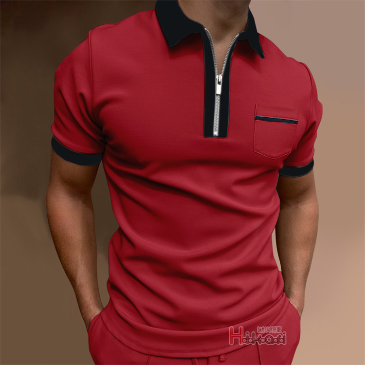 ゴルフTシャツ ハーフジップ 半袖 ポロシャツ メンズ ジップアップポロシャツ Tシャツ カットソー トップス スポーツ 父の日