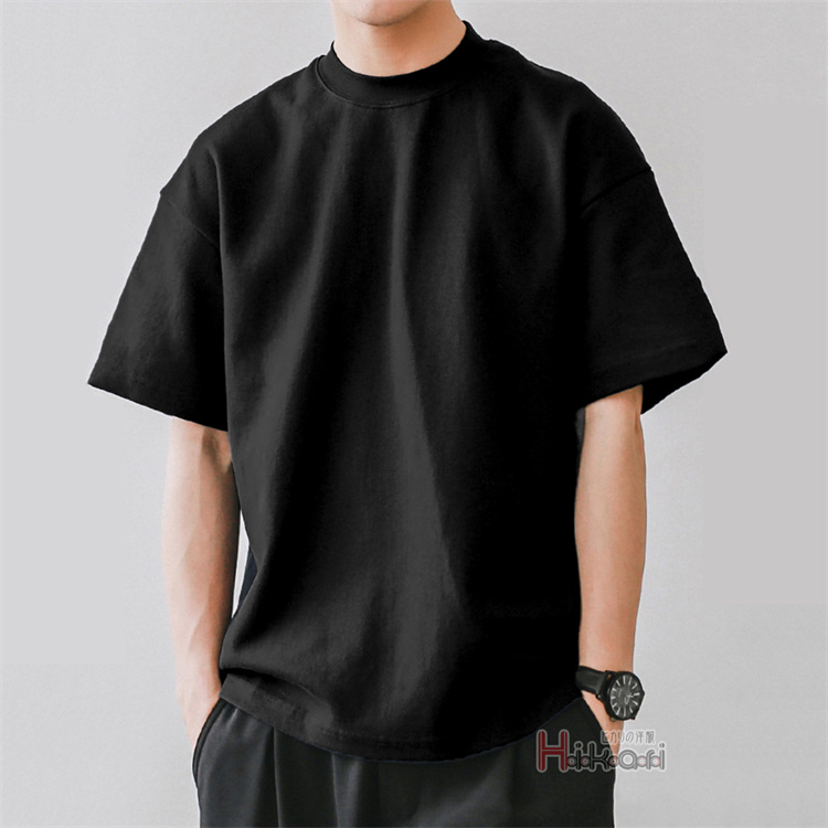 Tシャツ カットソー メンズ 綿100％ ハイネックtシャツ モックネック