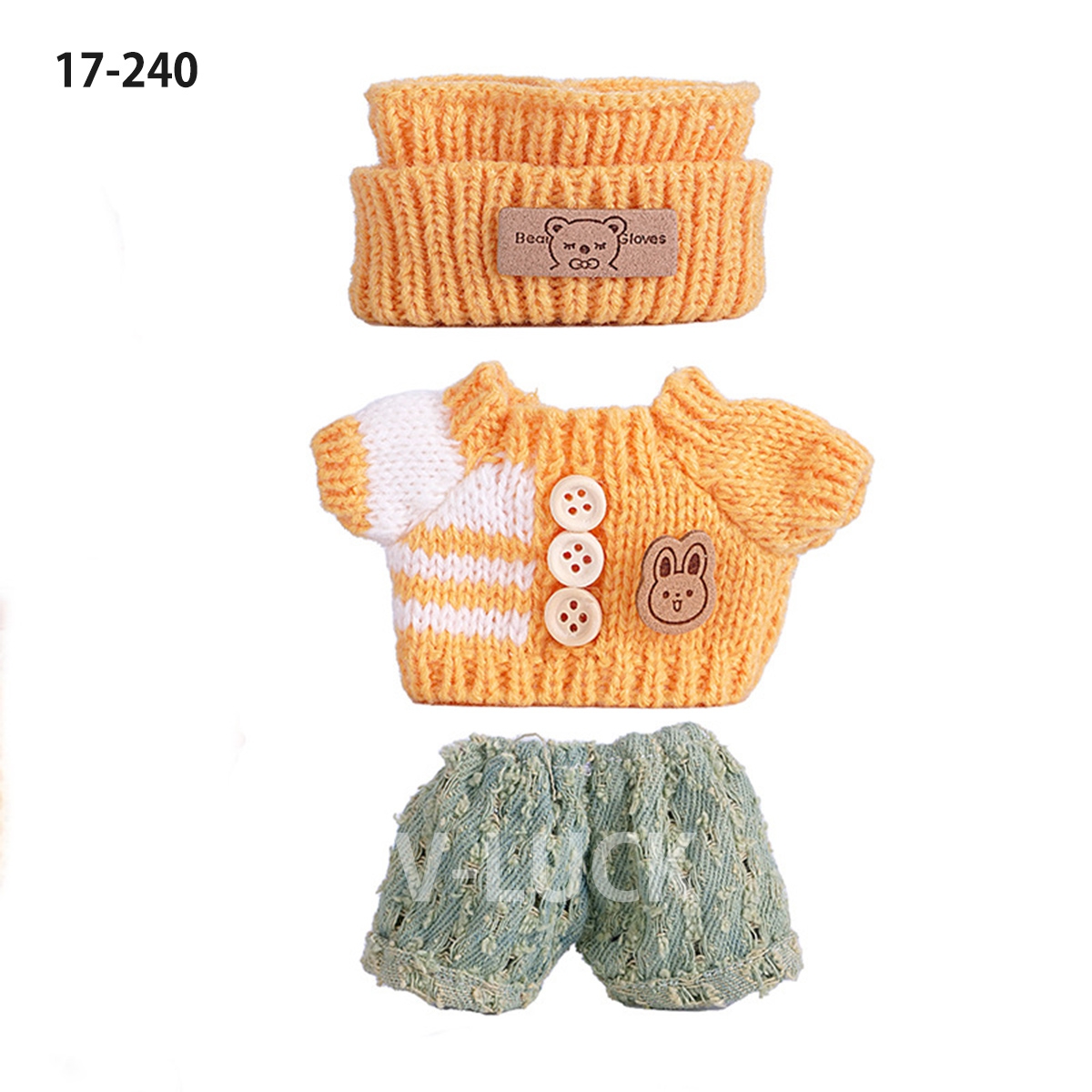 ラブブ 服 ３点セット ドール服 ぬいぐるみ服 LABUBU 着せ替え コスチューム セーター 着せ替え衣装 17cm 人形アクセサリー ラブブグッズ |  | 10