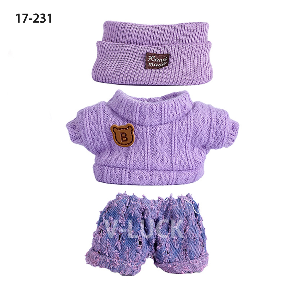 ラブブ 服 ３点セット ドール服 ぬいぐるみ服 LABUBU 着せ替え コスチューム セーター 着せ替え衣装 17cm 人形アクセサリー ラブブグッズ |  | 01