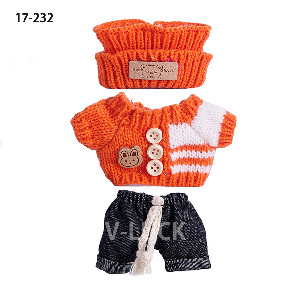 ラブブ 服 ３点セット ドール服 ぬいぐるみ服 LABUBU 着せ替え コスチューム セーター 着せ替え衣装 17cm 人形アクセサリー ラブブグッズ |  | 02