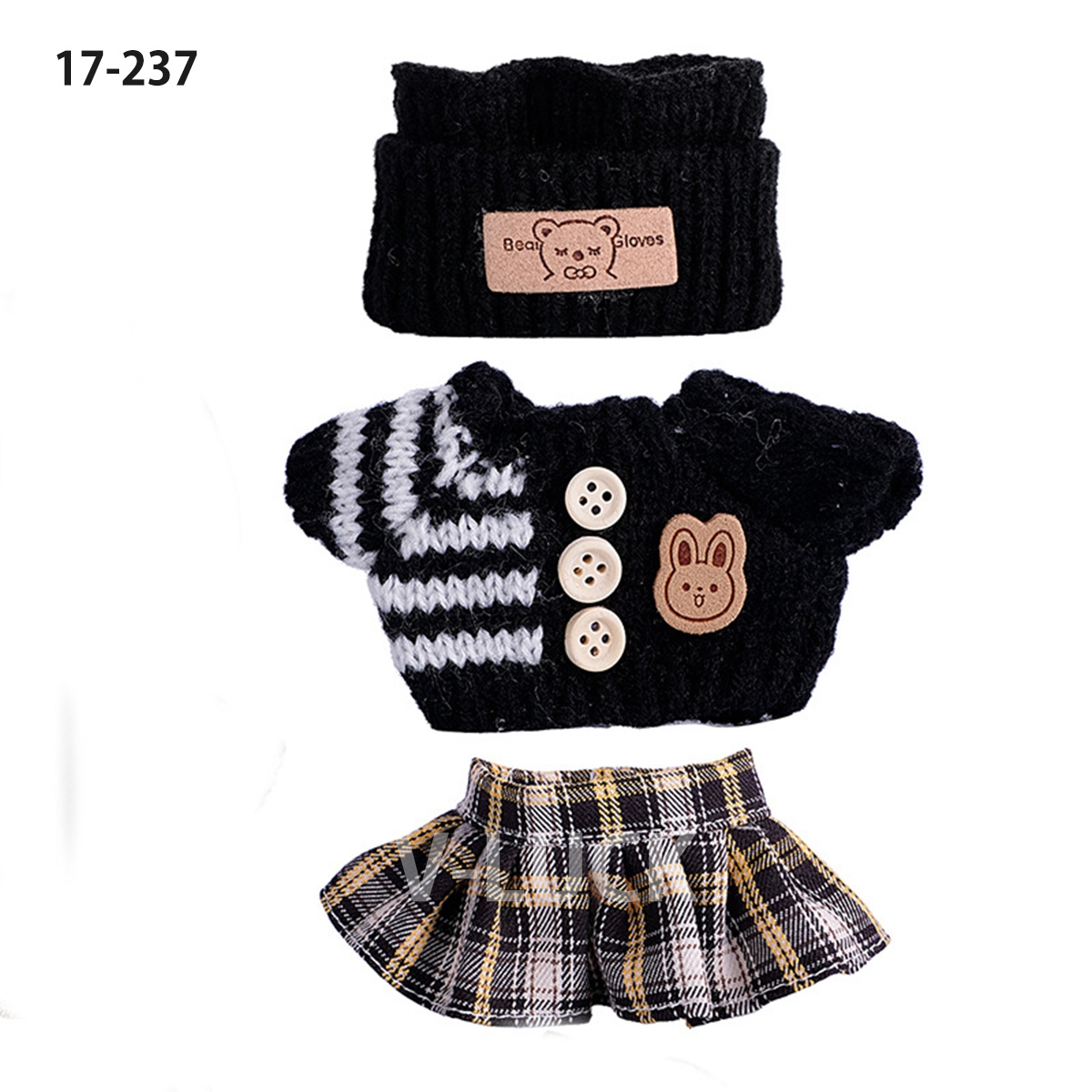 ラブブ 服 ３点セット ドール服 ぬいぐるみ服 LABUBU 着せ替え コスチューム セーター 着せ替え衣装 17cm 人形アクセサリー ラブブグッズ |  | 07