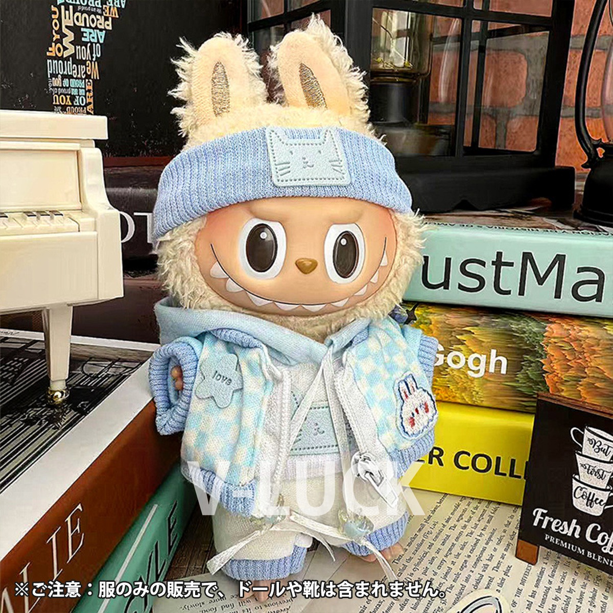ラブブ 服 LABUBU 4点セット ぬいぐるみ服 ドール服 着せ替え コスチューム 衣装セット 洋服 17cm 人形アクセサリー ラブブグッズ ぬい活 推しぬい |  | 02