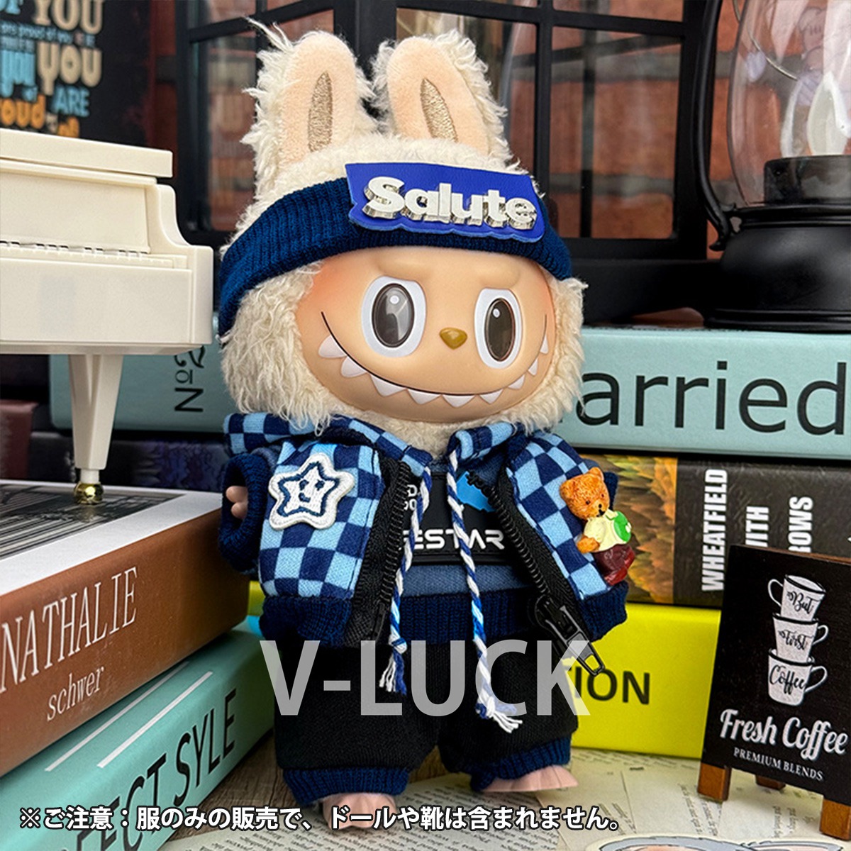 ラブブ 服 LABUBU 4点セット ぬいぐるみ服 ドール服 着せ替え コスチューム 衣装セット 洋服 17cm 人形アクセサリー ラブブグッズ ぬい活 推しぬい |  | 01