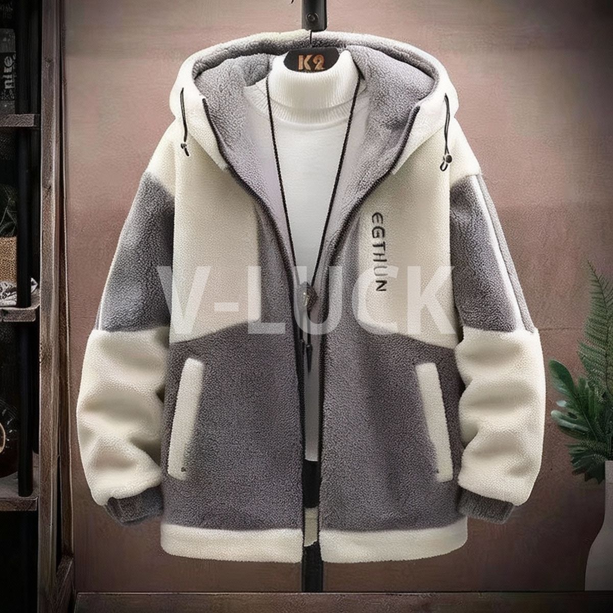 ボアジャケット メンズ フリースジャケット 裏起毛 パーカー フード付き もこもこ 防寒 厚手 暖かい ゆったり 秋冬 アウター 通学 通勤 カジュアル |  | 03