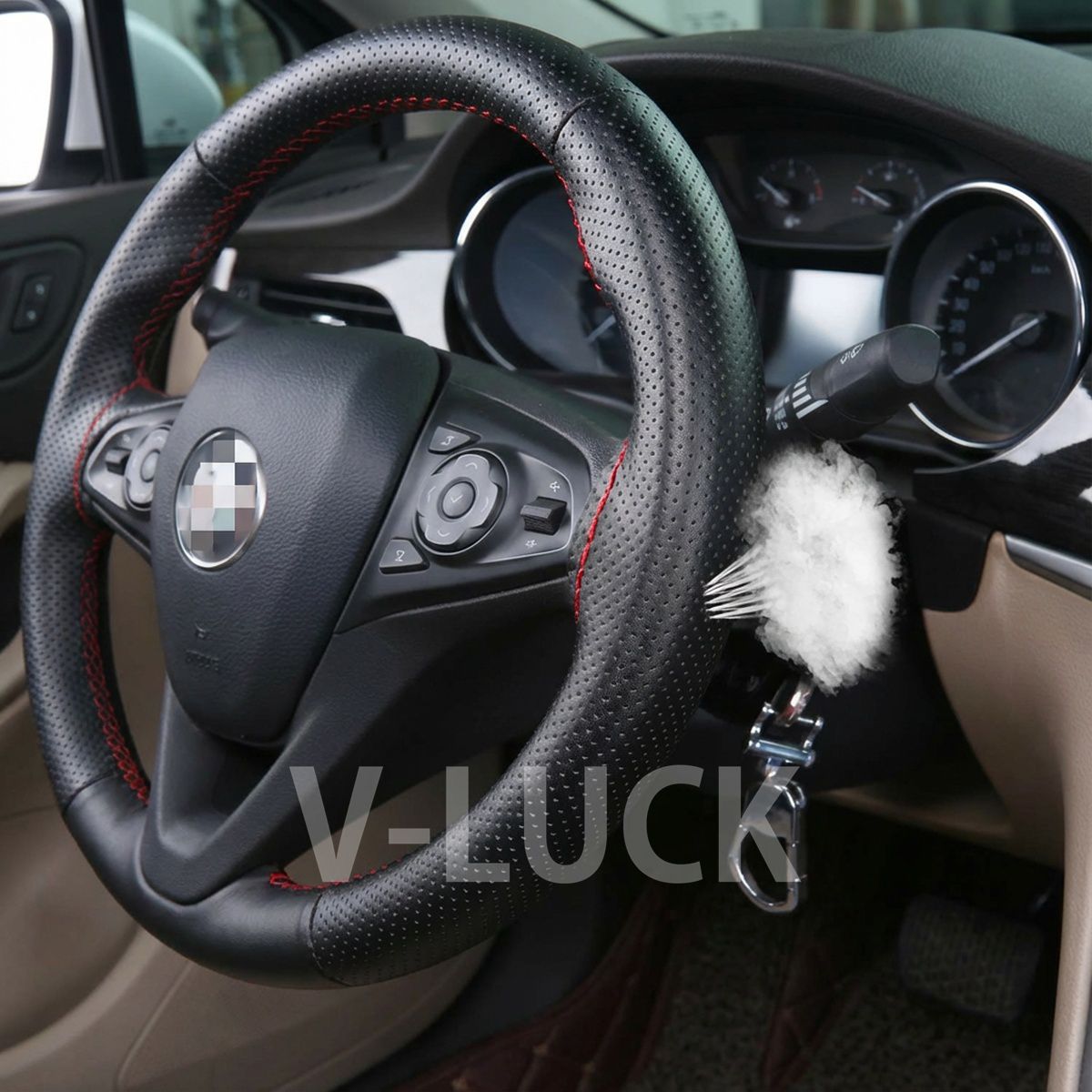 本革ハンドルカバー ステアリングカバー 手縫い編み込み 牛革 レザー 滑りにくい 握りやすい 簡単装着 軽自動車 普通車対応 内装ドレスアップ 高級感 36/38/40cm |  | 02