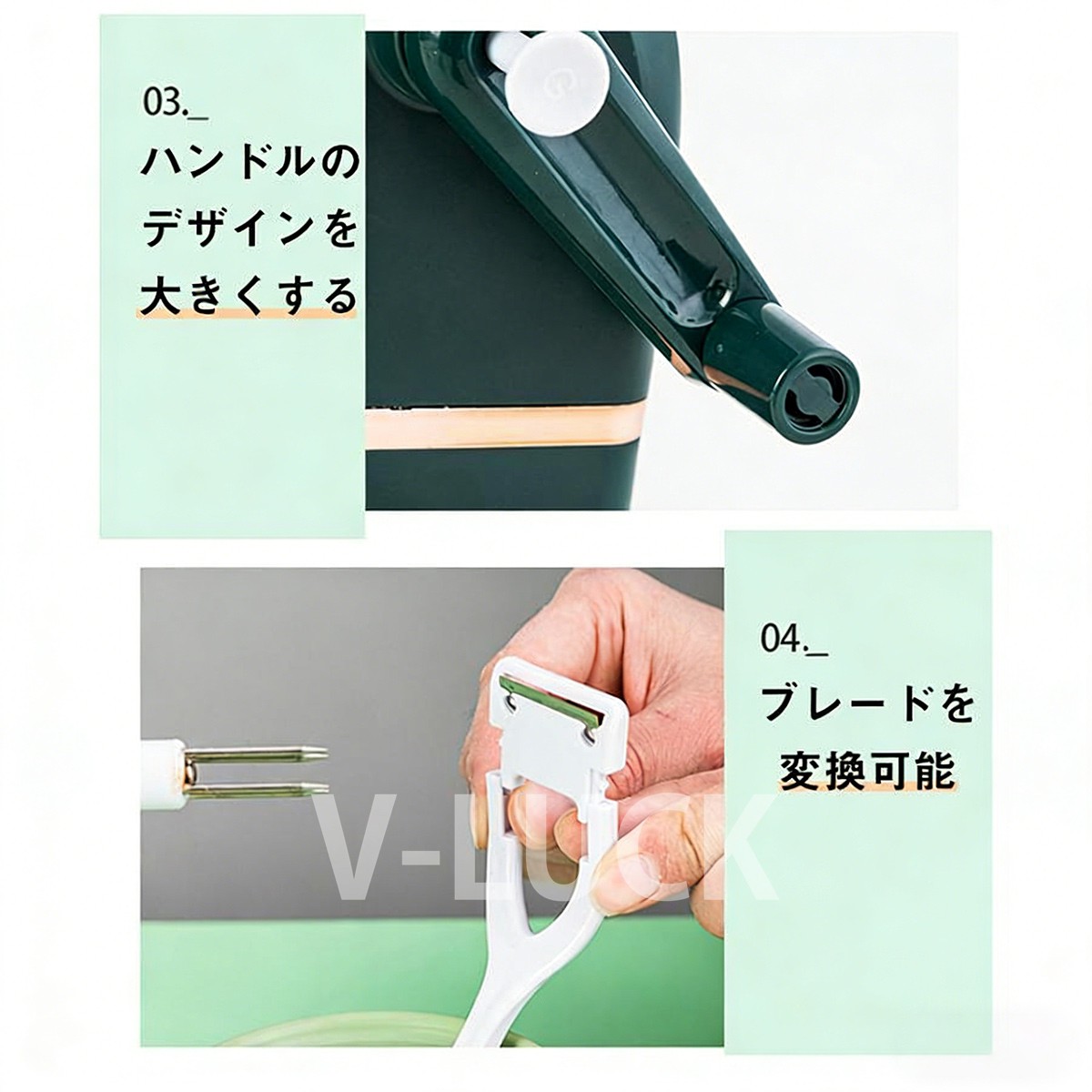 リンゴ皮むき器 手回し式 多機能 ステンレス刃 自動回転 家庭用 フルーツ対応 梨 じゃがいも対応 キッチン調理器具 |  | 10