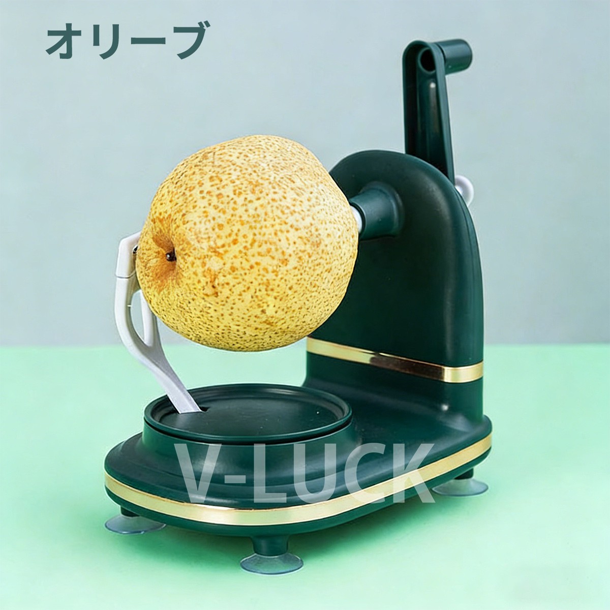 リンゴ皮むき器 手回し式 多機能 ステンレス刃 自動回転 家庭用 フルーツ対応 梨 じゃがいも対応 キッチン調理器具 |  | 01