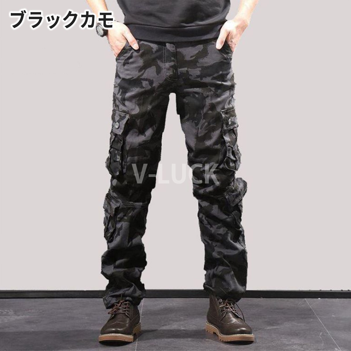 カーゴパンツ メンズ 綿100％ 大きいサイズ ゆったり ワークパンツ 8ポケット 作業服 ボトムス ミリタリー 無地 迷彩 カラーパンツ 丈夫 動きやすい |  | 11