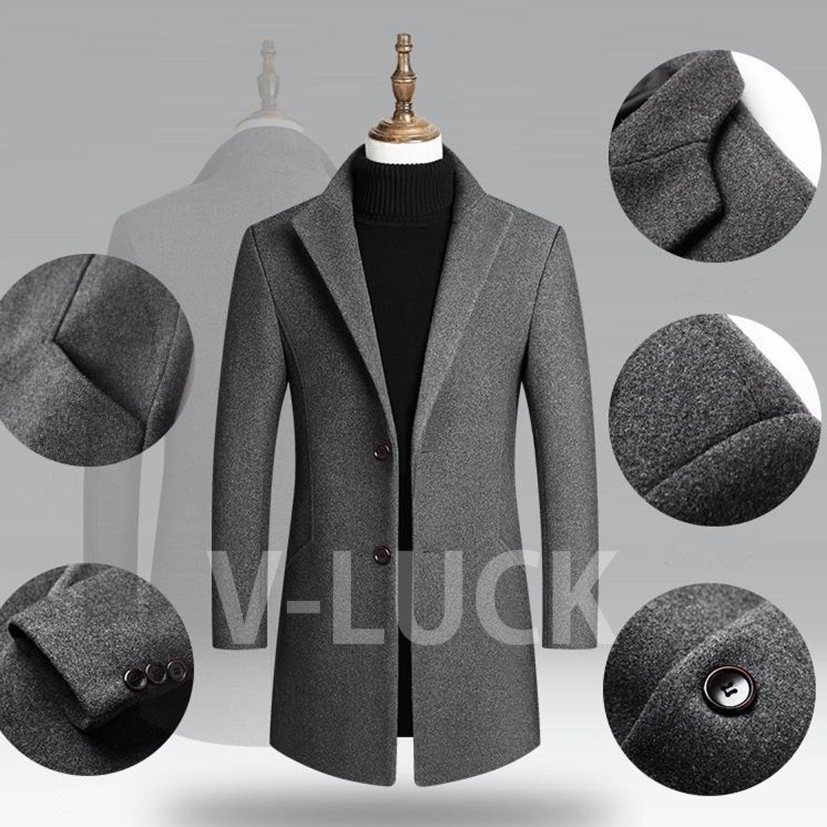 チェスターコート メンズ ウールハーフコート 秋冬 ビジネス スリム 紳士服 アウター 秋服 冬服 おしゃれ 防寒 |  | 04