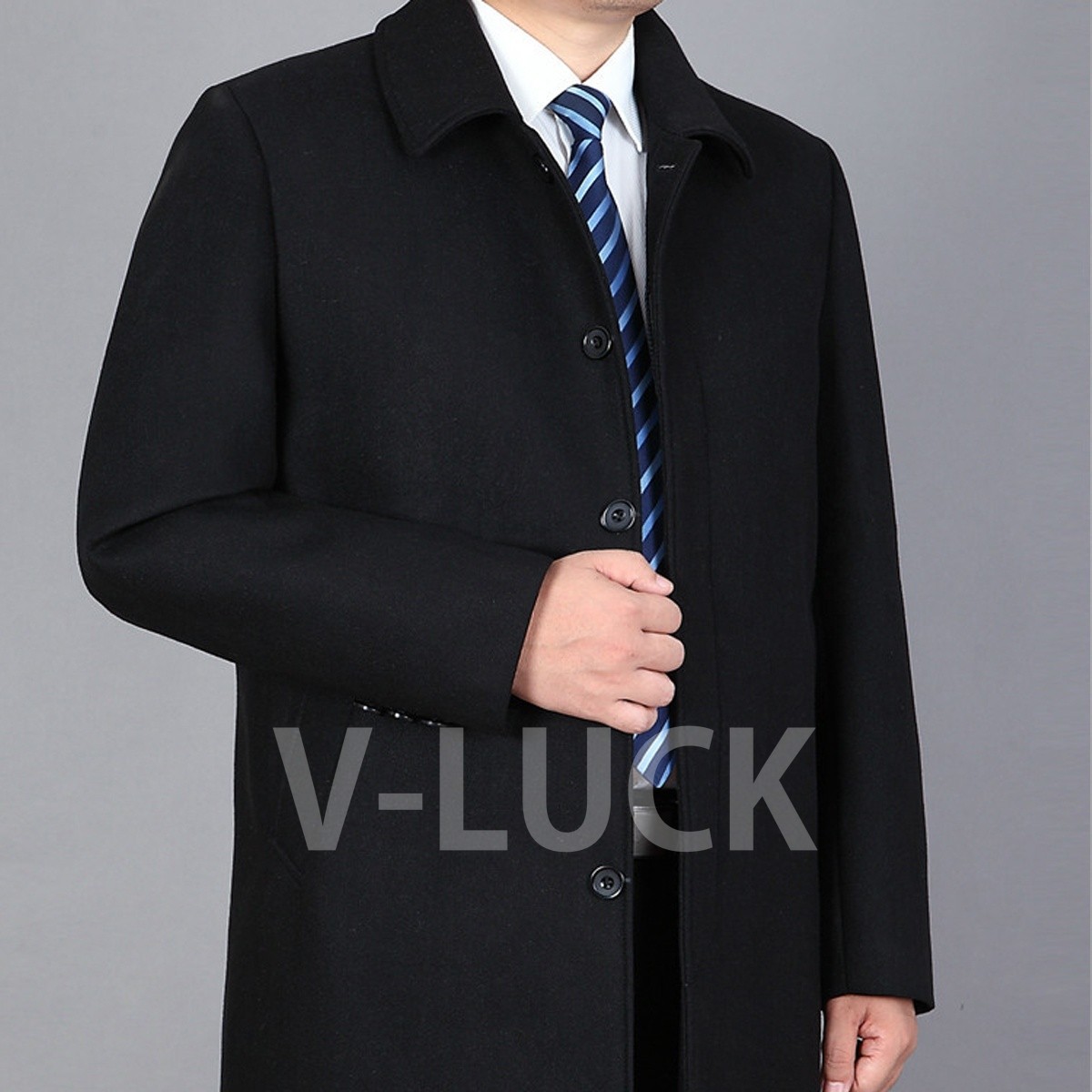 ステンカラーコート メンズ ビジネスコート ロングコート メンズアウター 紳士服 黒 グレー 秋冬 防寒 通勤 通学 カジュアル シンプル |  | 04