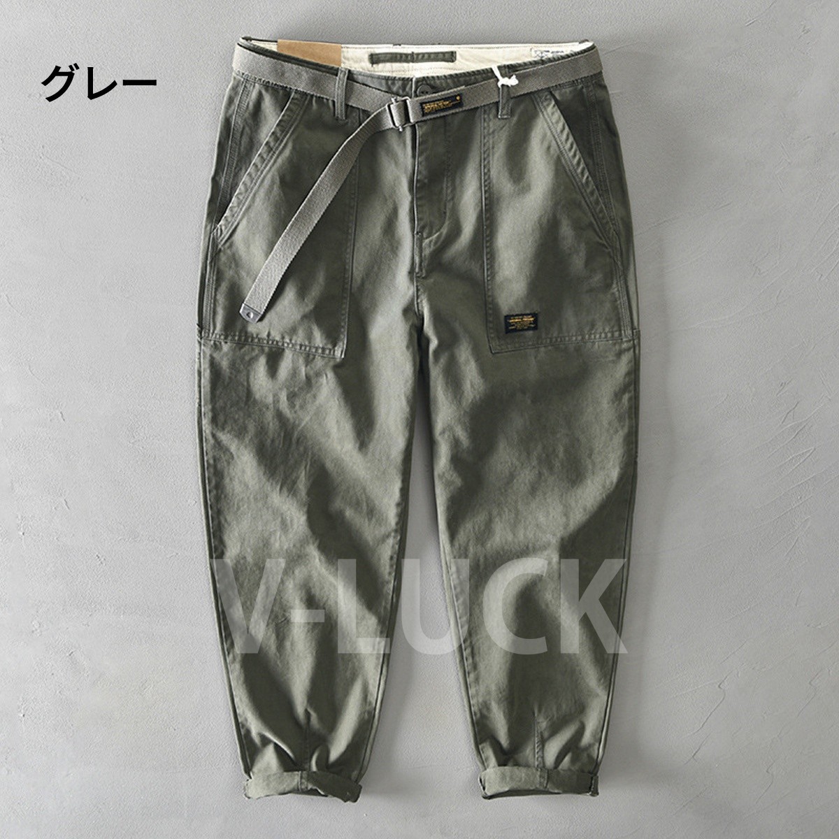 ミリタリーパンツ メンズ アンクル丈 カーゴパンツ 綿100％ ボトムス アメカジ カジュアル ワークパンツ おしゃれ 春夏 秋服 |  | 02