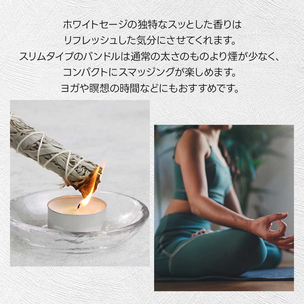 feellife ホワイトセージ バンドル 1・3・5本 お香 アロマ 浄化 葉