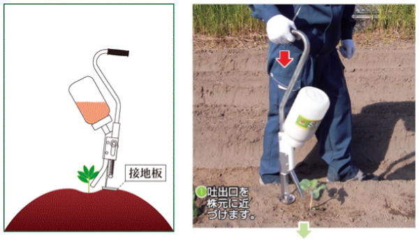 サンエー 手動プッシュ式 粒剤散布器 散ぽ KW5 粒剤・粒状肥料の散布に