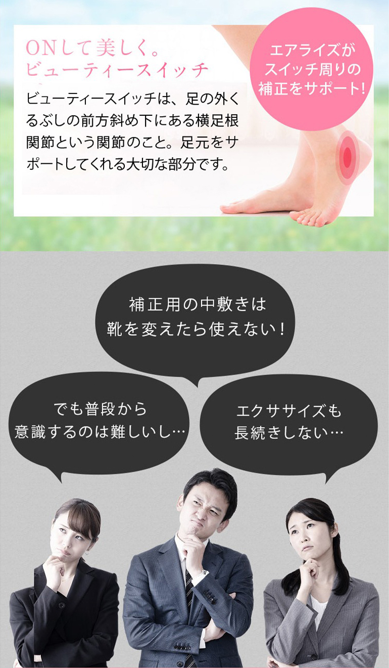 AIRISE Plus エアライズ プラス 正規品 5本指 ソックス 姿勢サポート