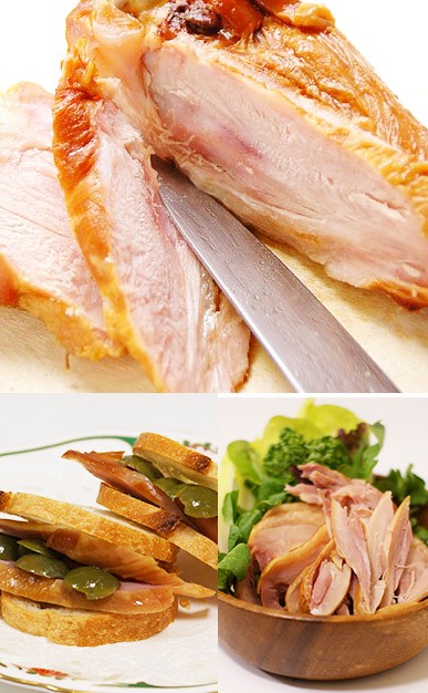 熟练の熏制士がじっくり丹念に熏制にした本格派ターキー.