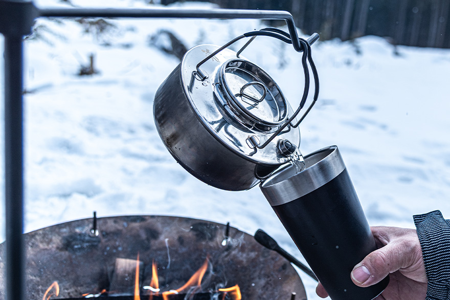 キャンプ ケトル ヤカン 直火 焚火ケトル 900ml 小型 コンパクト ステンレス ブッシュクラフト Bush Craft サバイバル ソロキャンプ アウトドア おすすめ